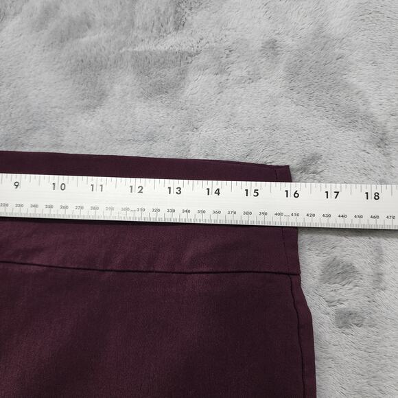 Maurices Skirt Womens L Red Burgundy Pull On Pencil Back Slit Stretch Office - Picture 6 of 8